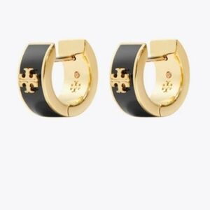 Tory Bruch ICON ENAMEL HUGGIE EARRINGS